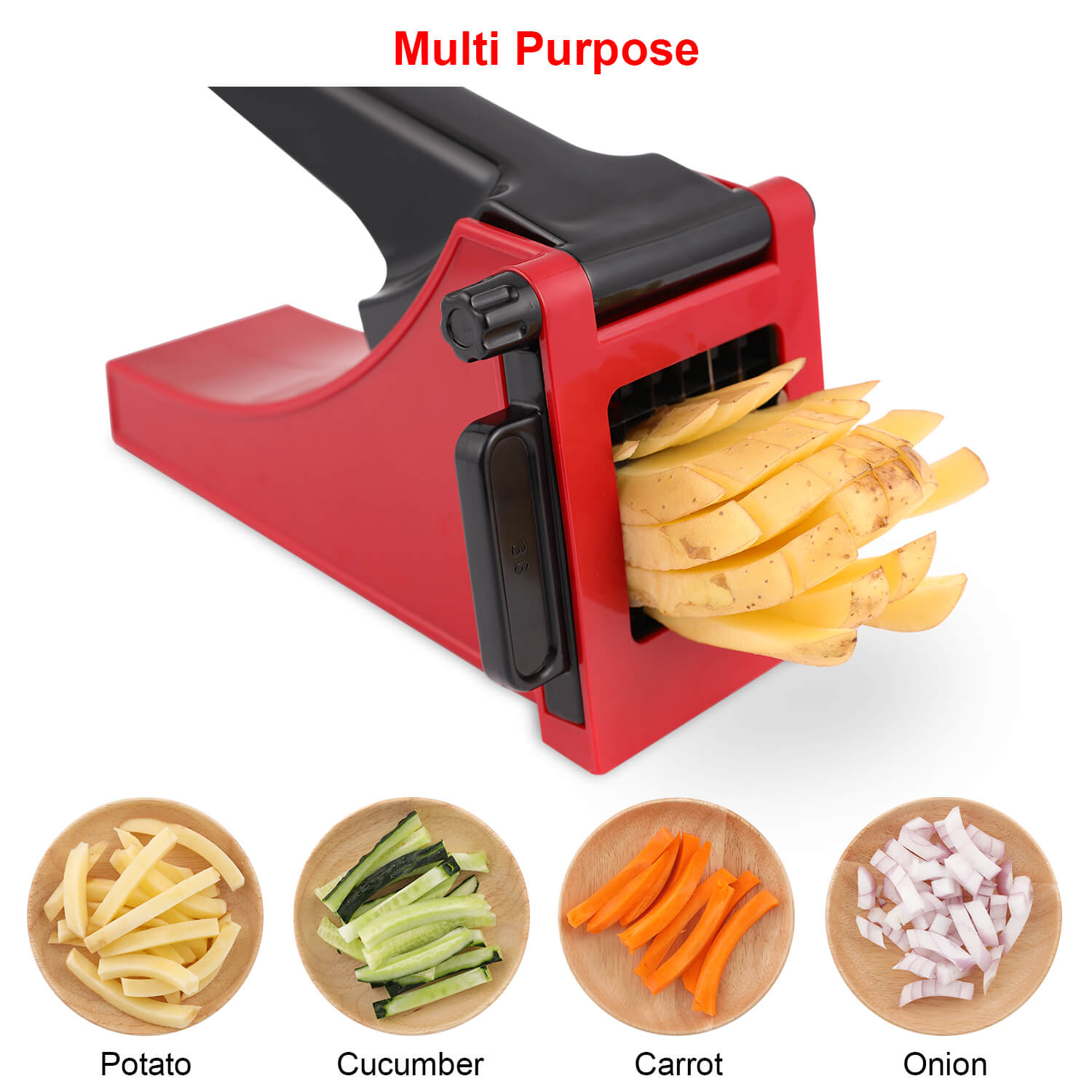 French Fry Cutter, Geedel Professional Potato Slicer Cutter for
